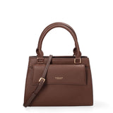 Borsa a mano da donna Ecopelle e Zip 614-2-CHOCOLATE Diana&co