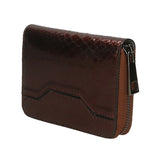 Nohemi Portafoglio donna vera pelle Zip 524072-T.MORO DARK BROWN Gave Lux