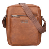 Borsa a tracolla uomo 100% PU Leather PCL3000-BROWN Northampton Polo Club