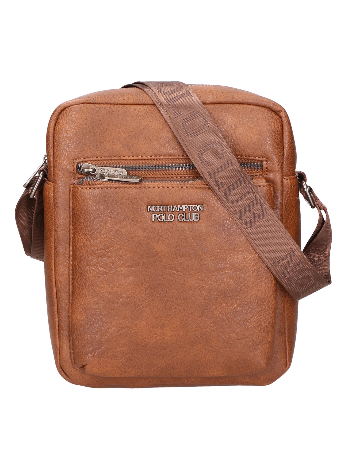Borsa a tracolla uomo 100% PU Leather PCL3000-BROWN Northampton Polo Club