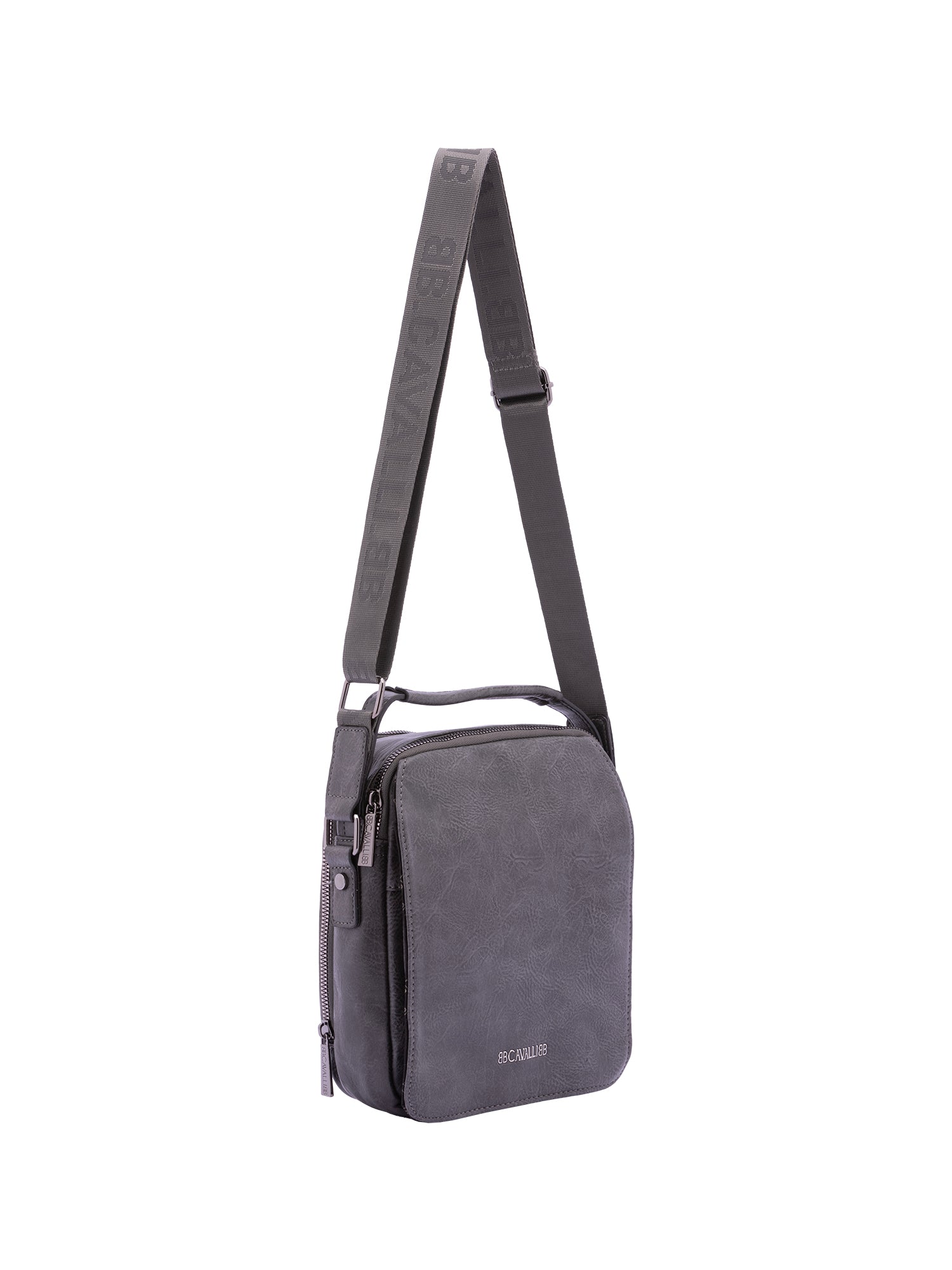 Borsa a tracolla uomo Ecopelle e poliestere BC1193-GRIGIO B Cavalli