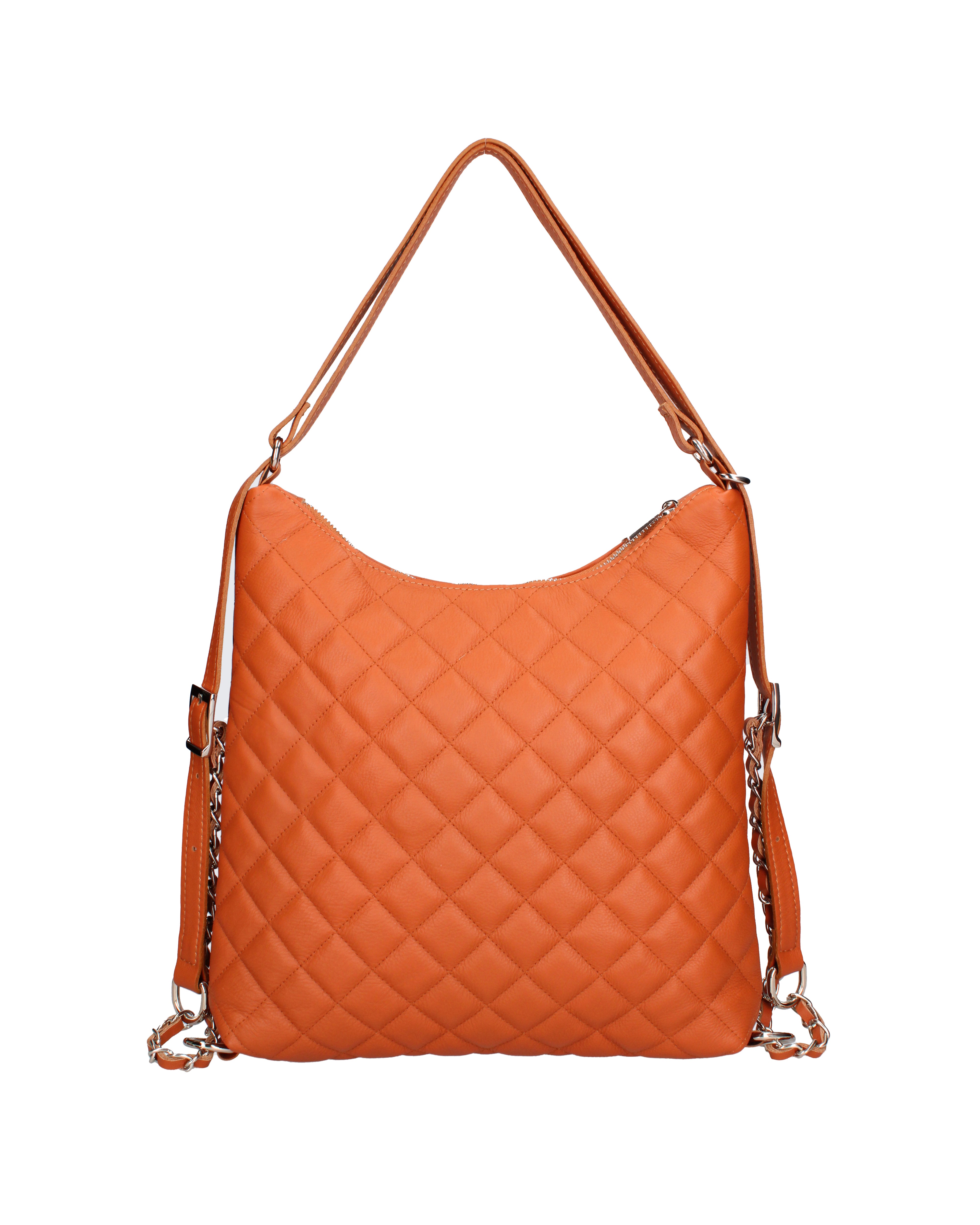 Borsa a spalla convertibile in zaino Vera pelle 07144-S44 CUOIO Roberta Rossi
