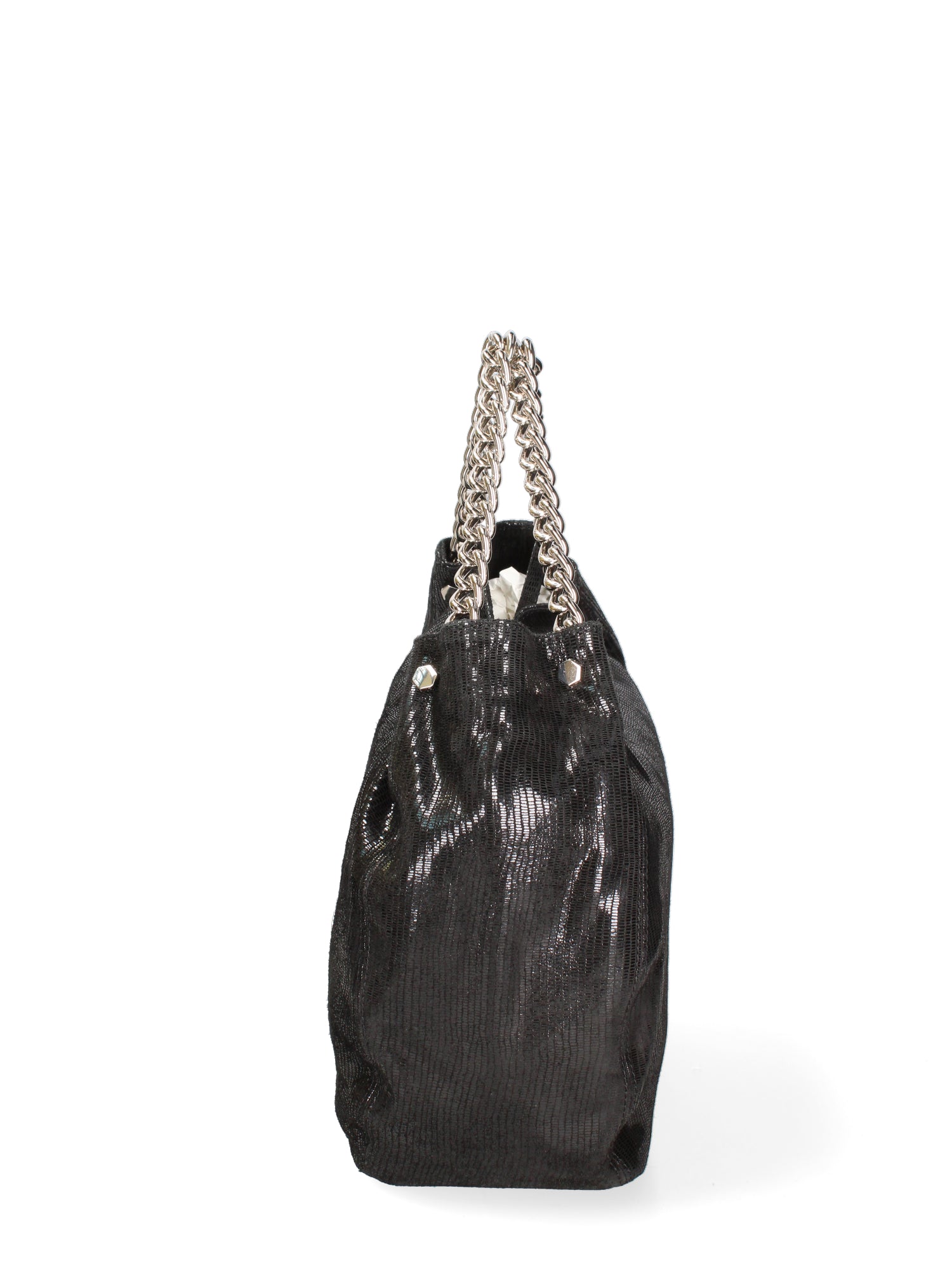 Borsa a spalla da donna Vera pelle e metallo JR-W-1115TJ-BLACK-SILVER John Richmond