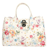 Ascoli Borsa a mano da donna Pelle stampata cocco 7718-FIORI Gave Lux