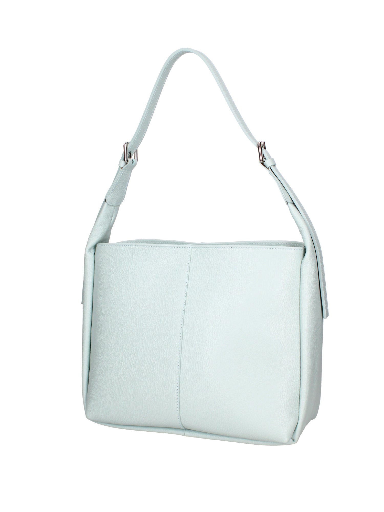 Borsa a spalla da donna Misto pelle e tessuto 07157-D102 CIELO Roberta Rossi