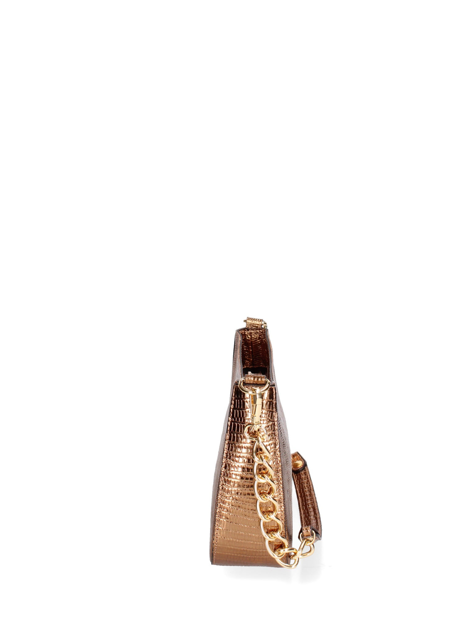 Borsa a spalla da donna Vera pelle effetto lucertola JR-W-1079-D. BRONZE-GOLD John Richmond