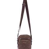 Borsa a tracolla da uomo Ecopelle BC1192-CAFFE' B Cavalli