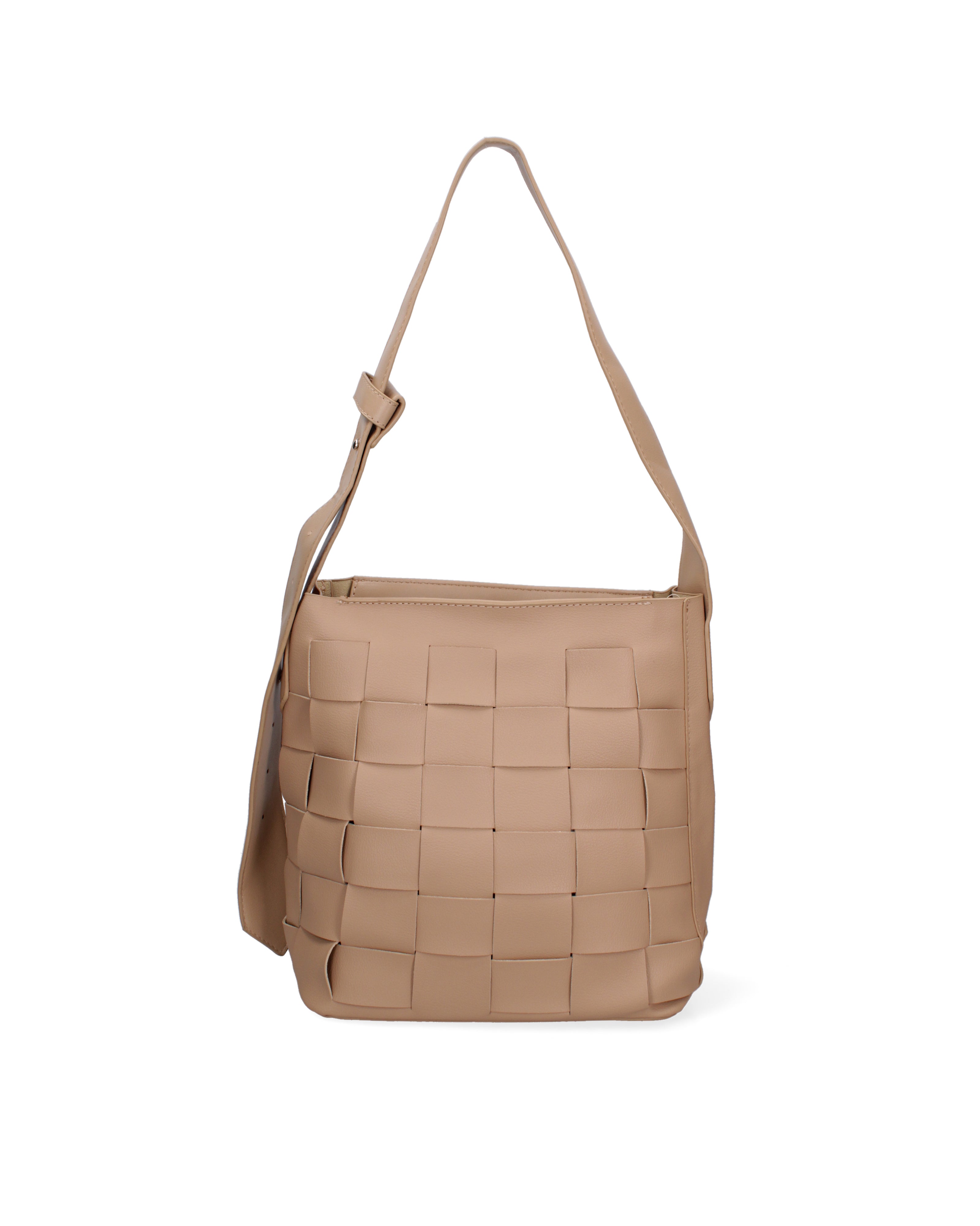 Borsa a spalla da donna 100% Pvc CM6408-ALMOND David Jones