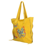 Papillon Borsa a spalla da donna Vera pelle 8620-GIALLO YELLOW Gave Lux