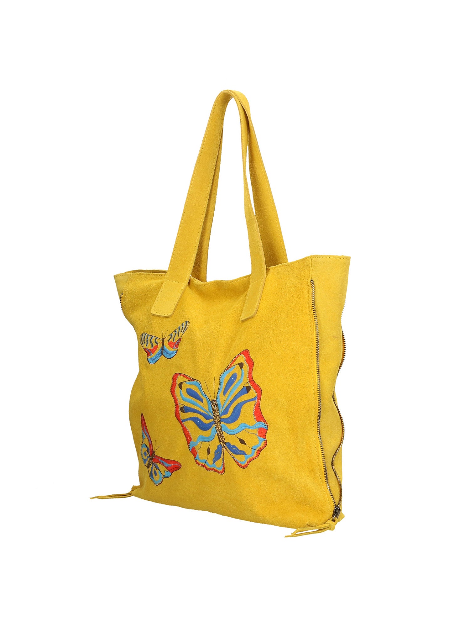 Papillon Borsa a spalla da donna Vera pelle 8620-GIALLO YELLOW Gave Lux