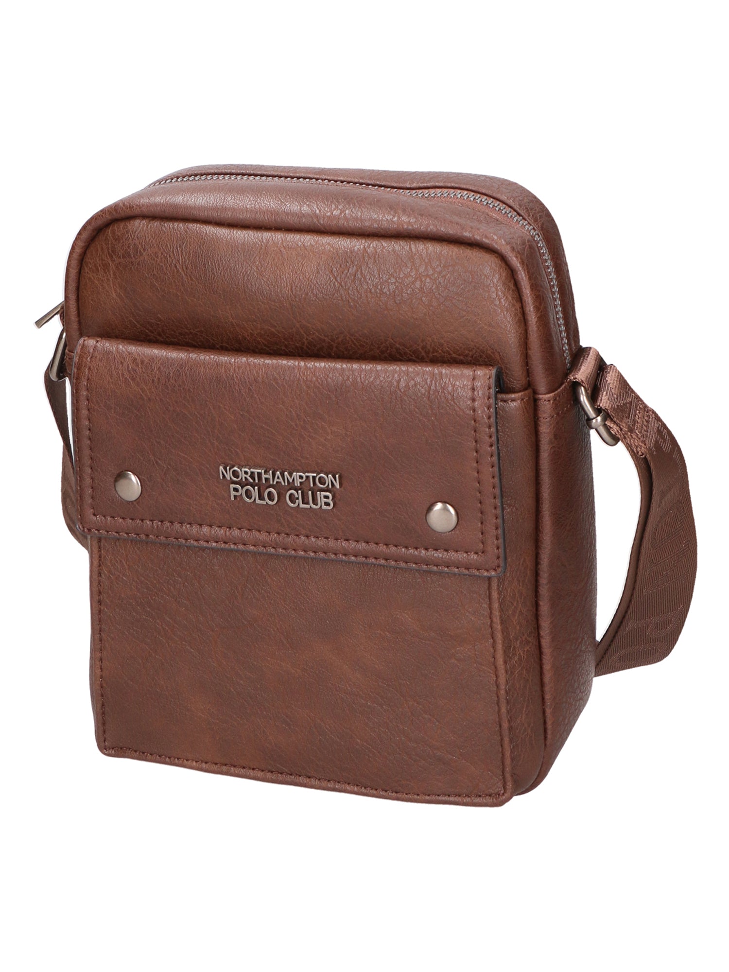 Borsa a tracolla uomo 100% PU Leather PCL3007-COFFEE Northampton Polo Club