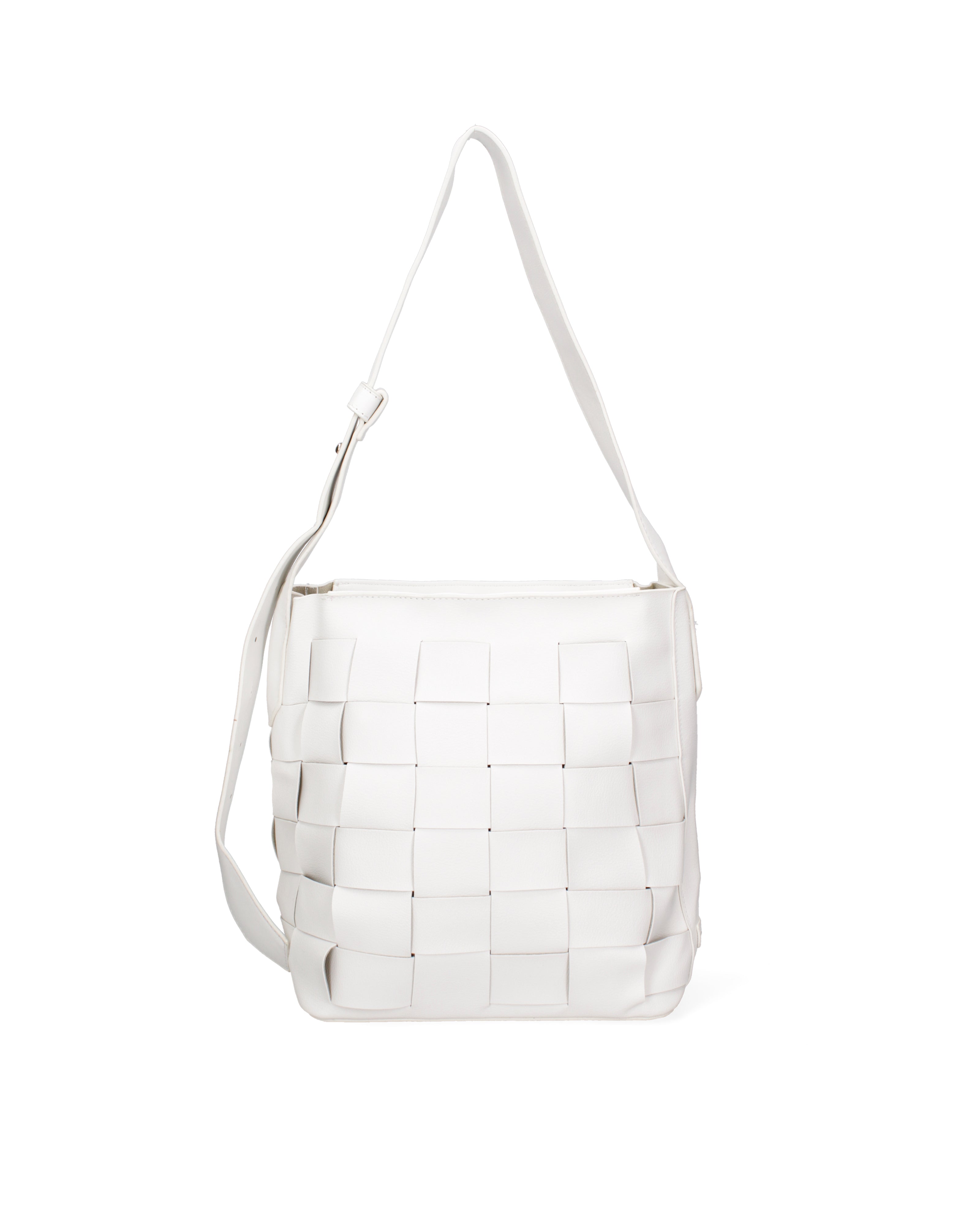 Borsa a spalla da donna 100% Pvc CM6408-WHITE David Jones