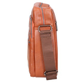Borsa a tracolla uomo 100% pelle PU PCL3103-BROWN Northampton Polo Club