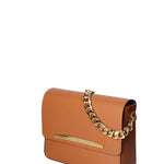 Borsa a tracolla da donna Vera pelle ruga JR-W-1126RU-CUOIO-GOLD John Richmond