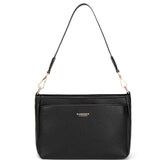 Borsa a spalla da donna 100% pelle vegana PU 703-1PT-BLACK Diana&co