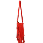 Solana Borsa a tracolla da donna Vera pelle 1518-ROSSO Gave Lux