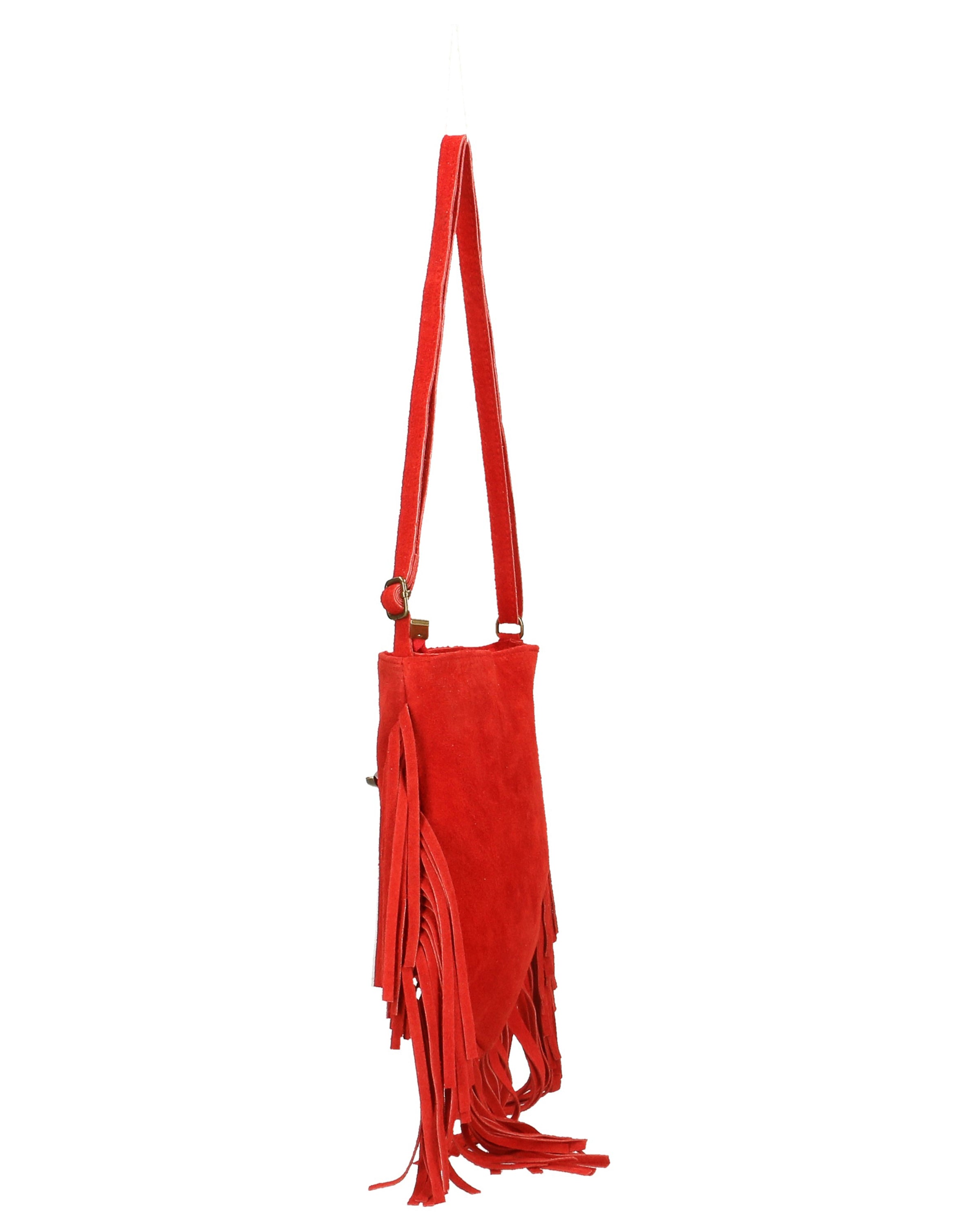 Solana Borsa a tracolla da donna Vera pelle 1518-ROSSO Gave Lux