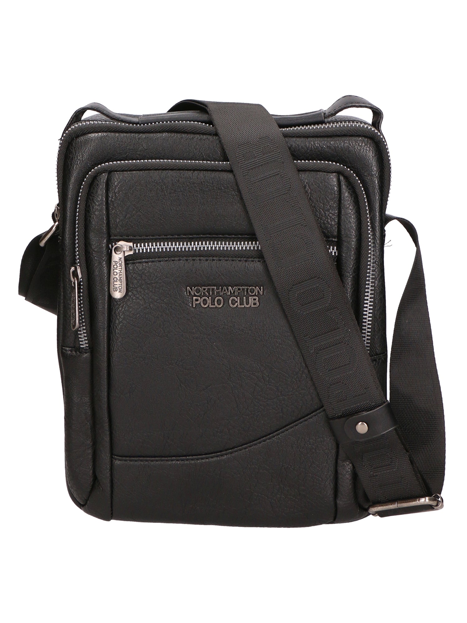 Borsa a tracolla uomo in pelle PU Casual PCL3002-BLACK Northampton Polo Club