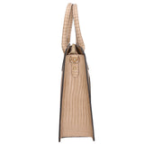 Giulia Borsa a mano da donna Vera pelle effetto cocco 468W-LU05 TAUPE CHIARO Viola Castellani