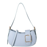 Borsa a spalla da donna 100% vera pelle 07213-L366 CIELO Roberta Rossi
