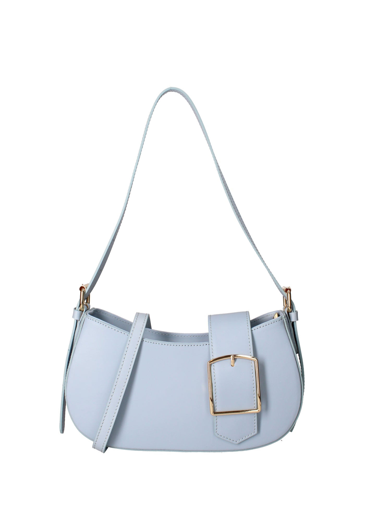 Borsa a spalla da donna 100% vera pelle 07213-L366 CIELO Roberta Rossi