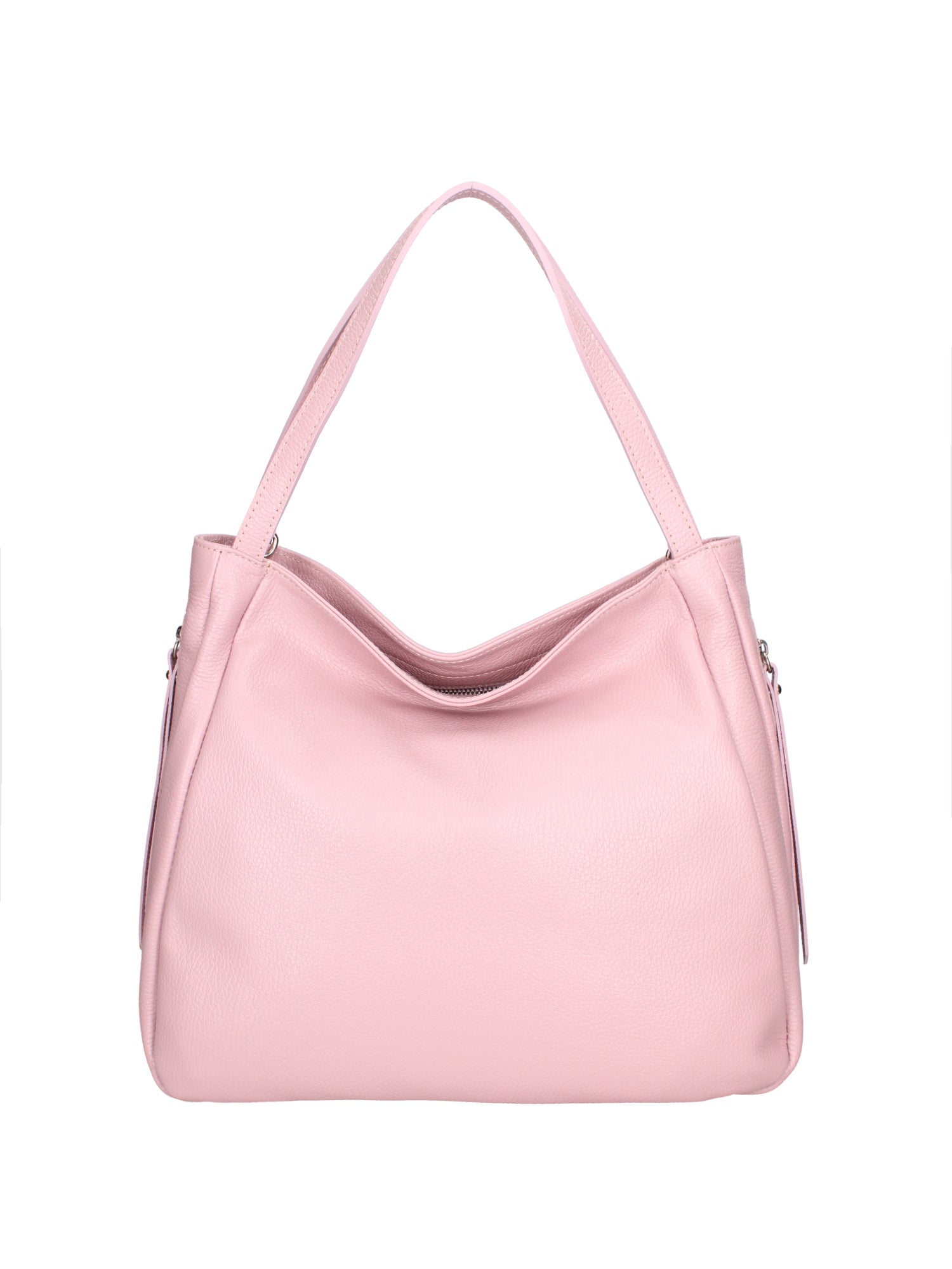 Borsa a spalla da donna Misto pelle e tessuto 07155-D56 PINK Roberta Rossi