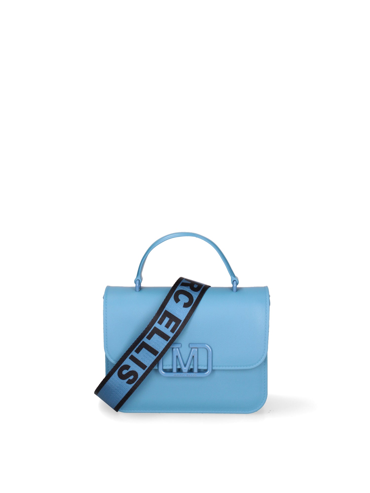 Borsa a tracolla da donna 100% Pvc FLAT-EAR 24-SUGAR BLUE Marc Ellis