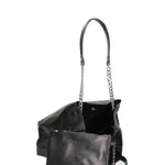 Borsa a spalla da donna 100% vera pelle JR-W-1100-TY-BLACK + SILVER John Richmond