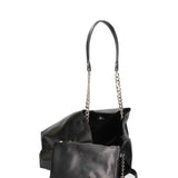 Borsa a spalla da donna 100% vera pelle JR-W-1100-TY-BLACK + SILVER John Richmond