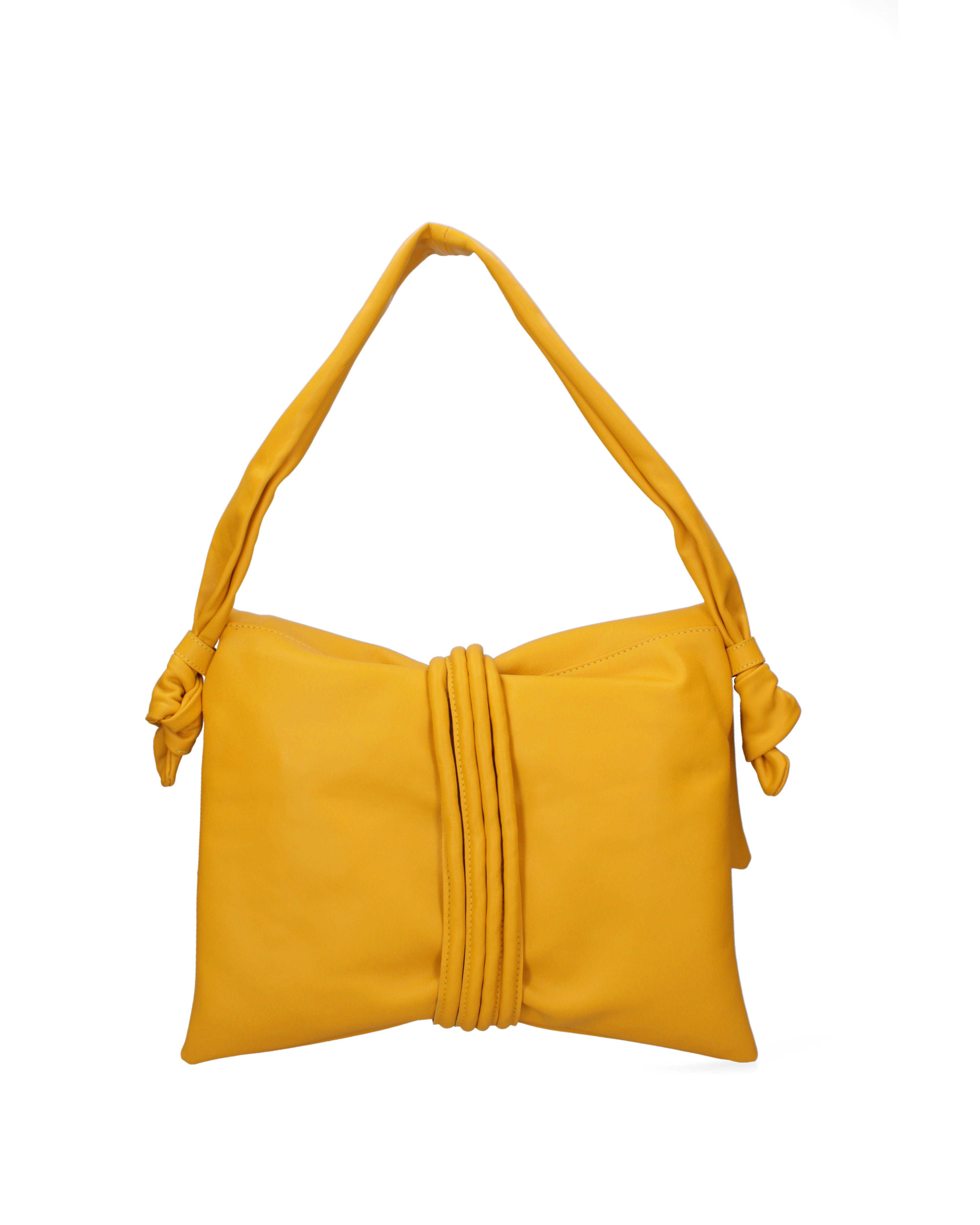 Borsa a spalla da donna Vera pelle 07172-S04 GIALLO Viola Castellani