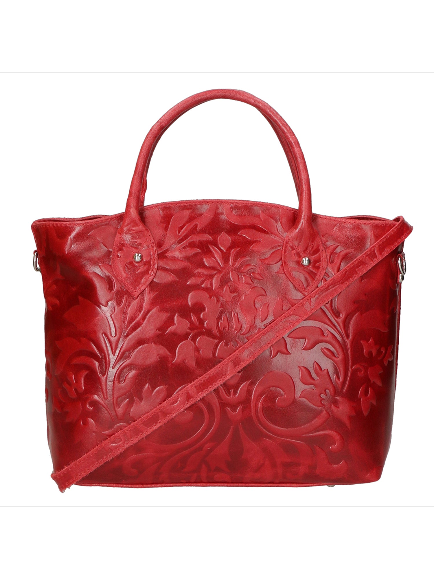 Enza Borsa a mano da donna Vera pelle 8007023FBG-023 ROSSO Gave Lux
