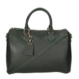 Aralia Borsa a bauletto da donna 100% pelle 5176-D14 VERDE SCURO DARK GREEN Gave Lux