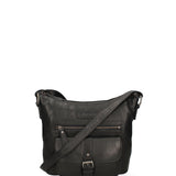 Borsa a tracolla da uomo Vera pelle HILB-4090-NERO Hill Burry