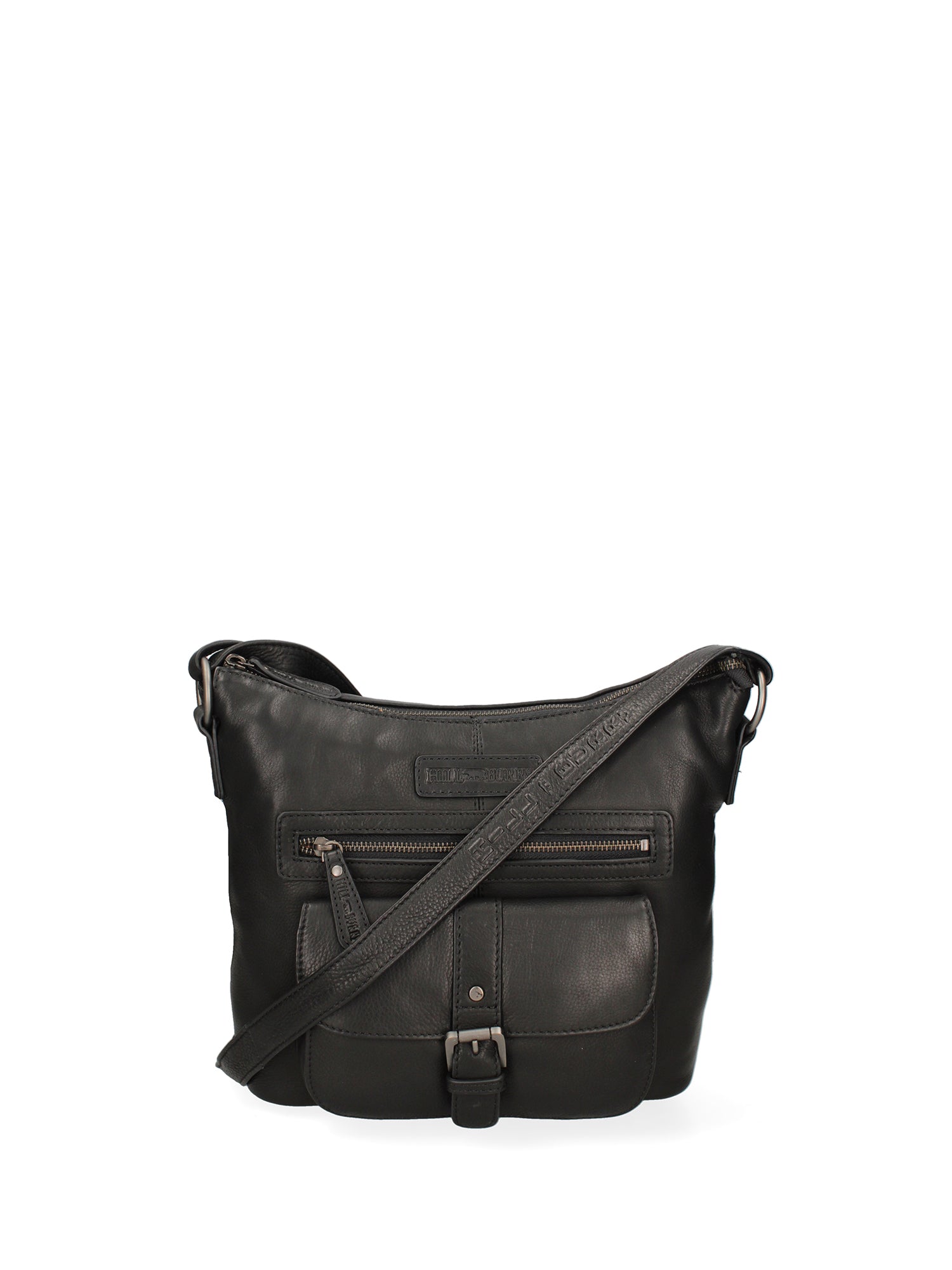 Borsa a tracolla da uomo Vera pelle HILB-4090-NERO Hill Burry