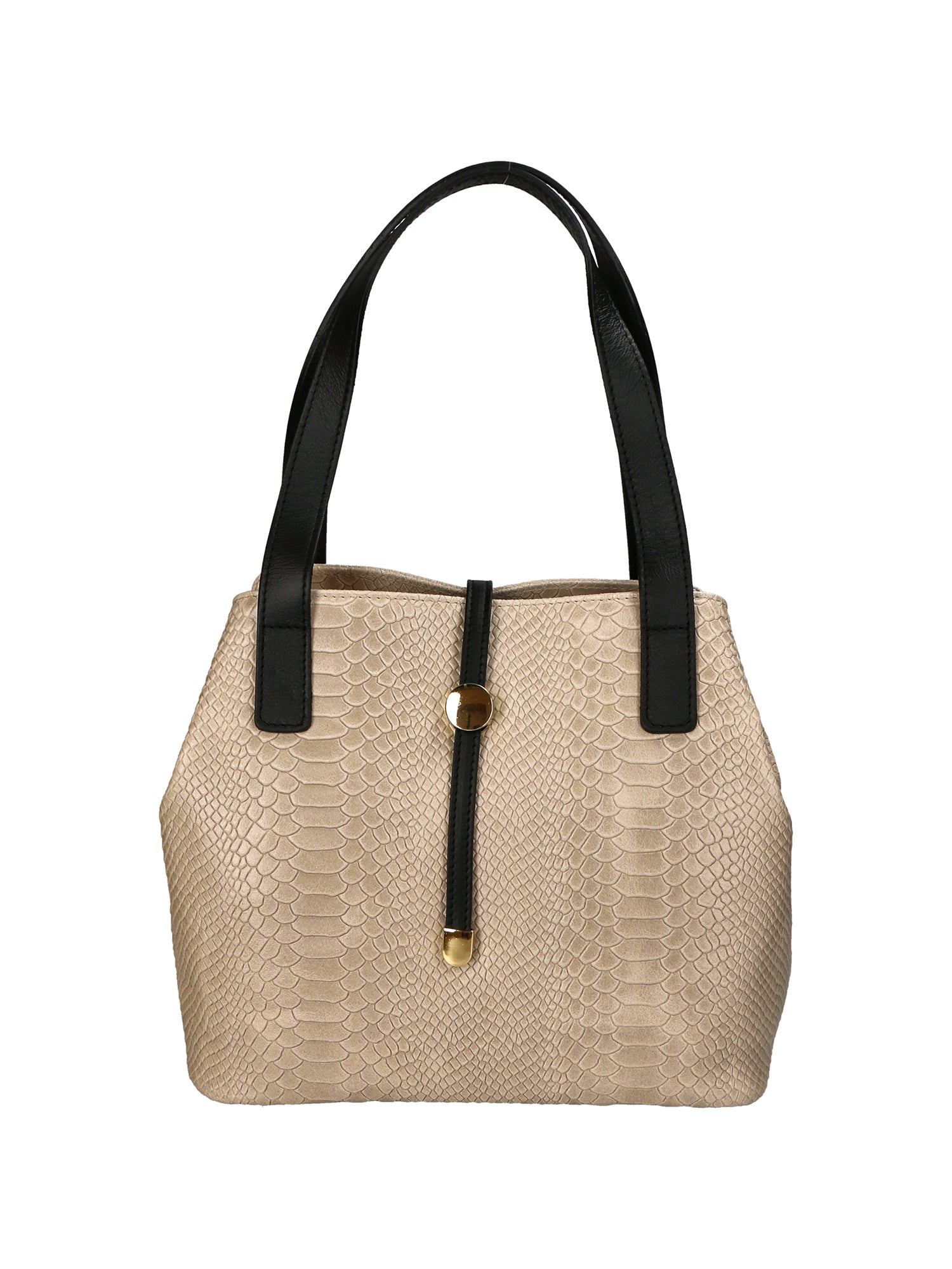 Clarissa Borsa a mano da donna Vera pelle 5276-002 BEIGE Gave Lux