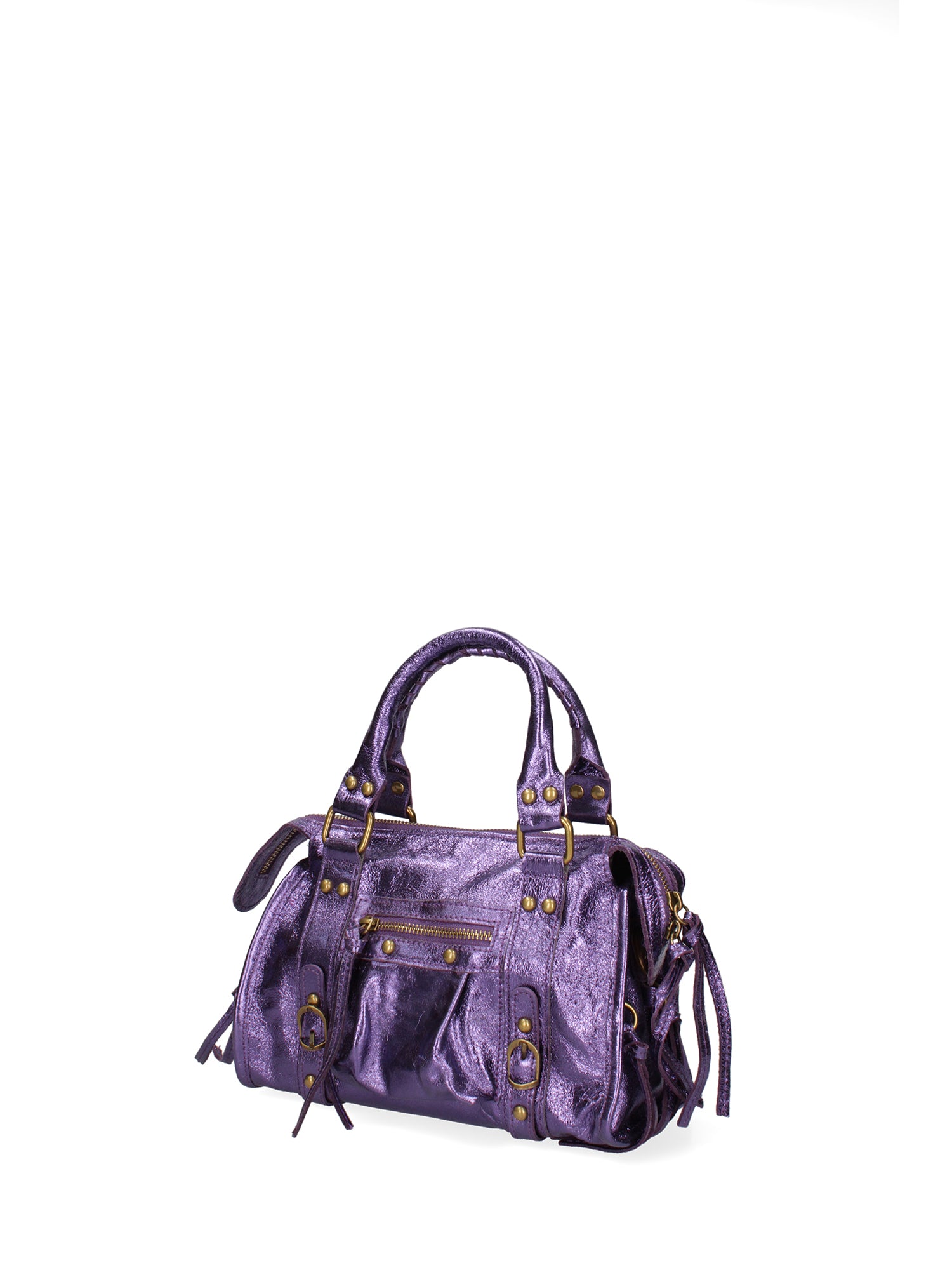 Solara Borsa a spalla da donna Vera pelle 06091 LM-L013 VIOLA Gave Lux