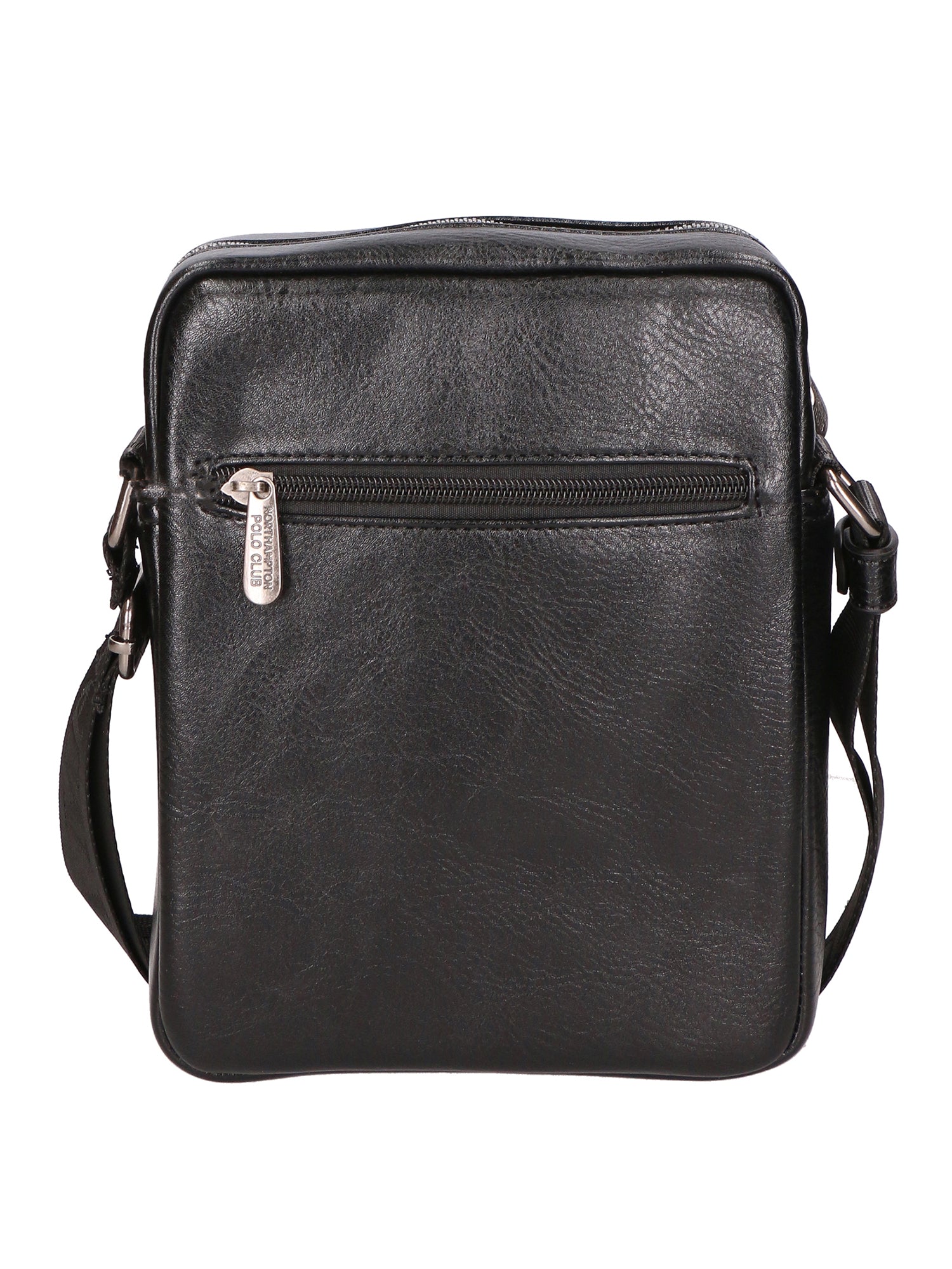 Borsa a tracolla uomo 100% PU Leather PCL3080-BLACK Northampton Polo Club