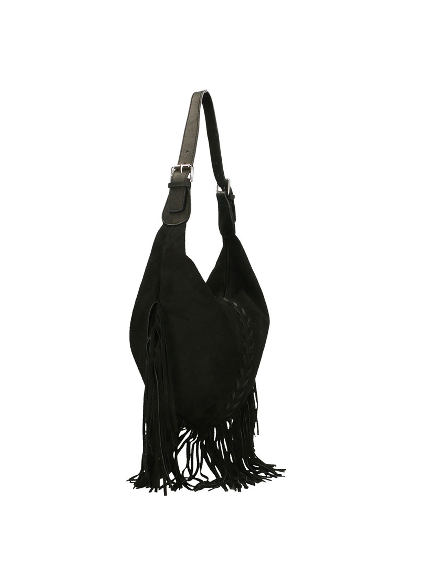 Zefira Borsa a spalla da donna Pelle Scamosciata 8630-NERO BLACK Gave Lux