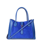 Jordana Borsa a mano da donna Vera pelle e suede 07150-L115 BLUETTE Viola Castellani
