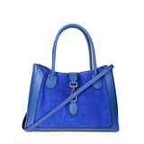 Jordana Borsa a mano da donna Vera pelle e suede 07150-L115 BLUETTE Viola Castellani