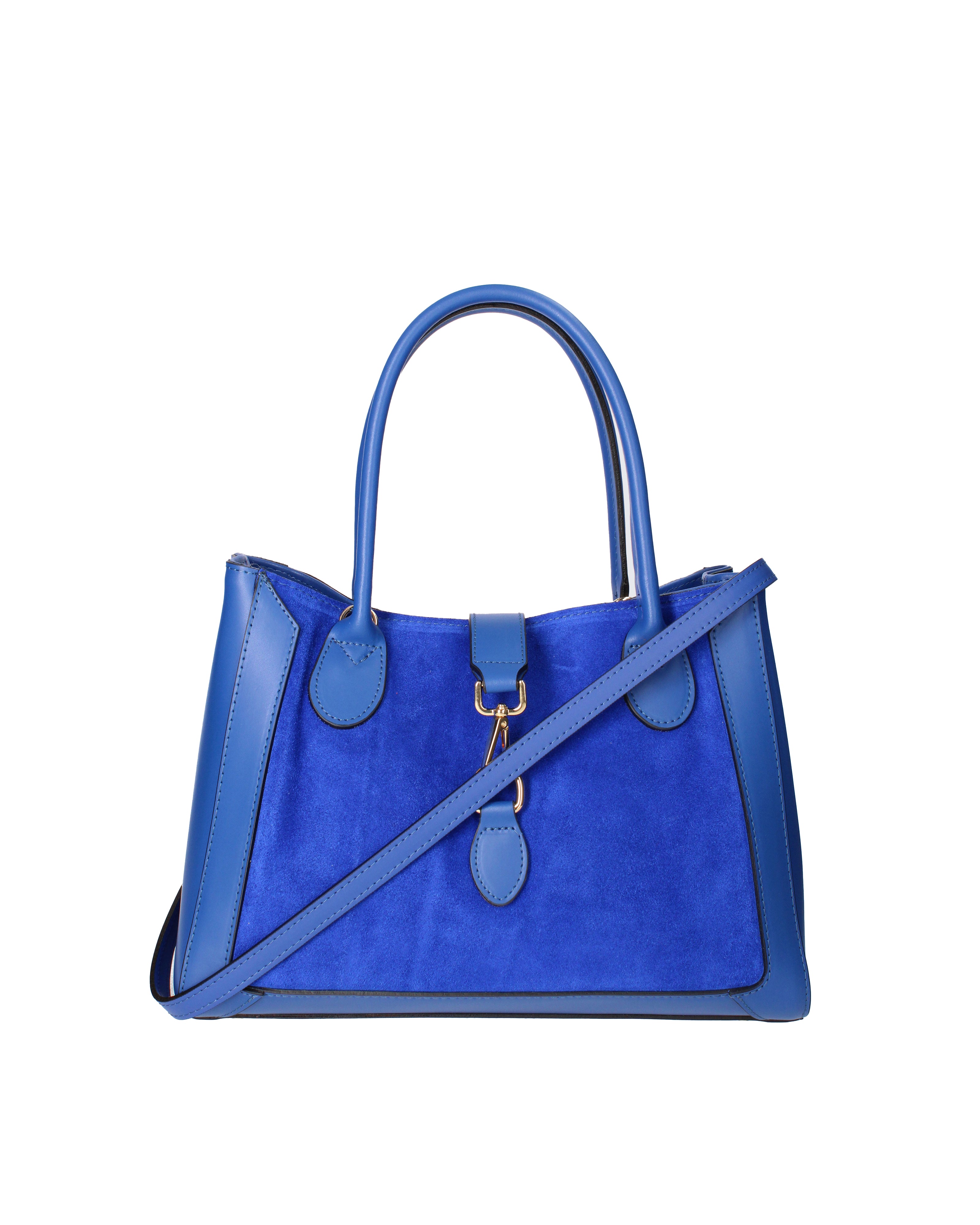Jordana Borsa a mano da donna Vera pelle e suede 07150-L115 BLUETTE Viola Castellani