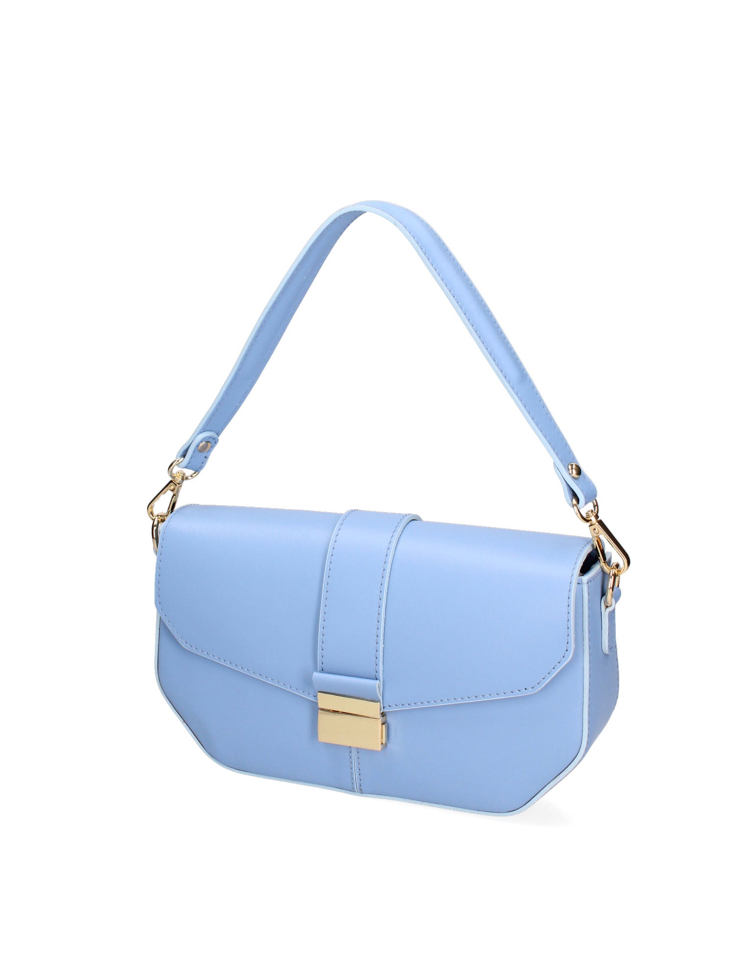 Borsa a spalla da donna Vera pelle 07229-L835 CELESTE Roberta Rossi