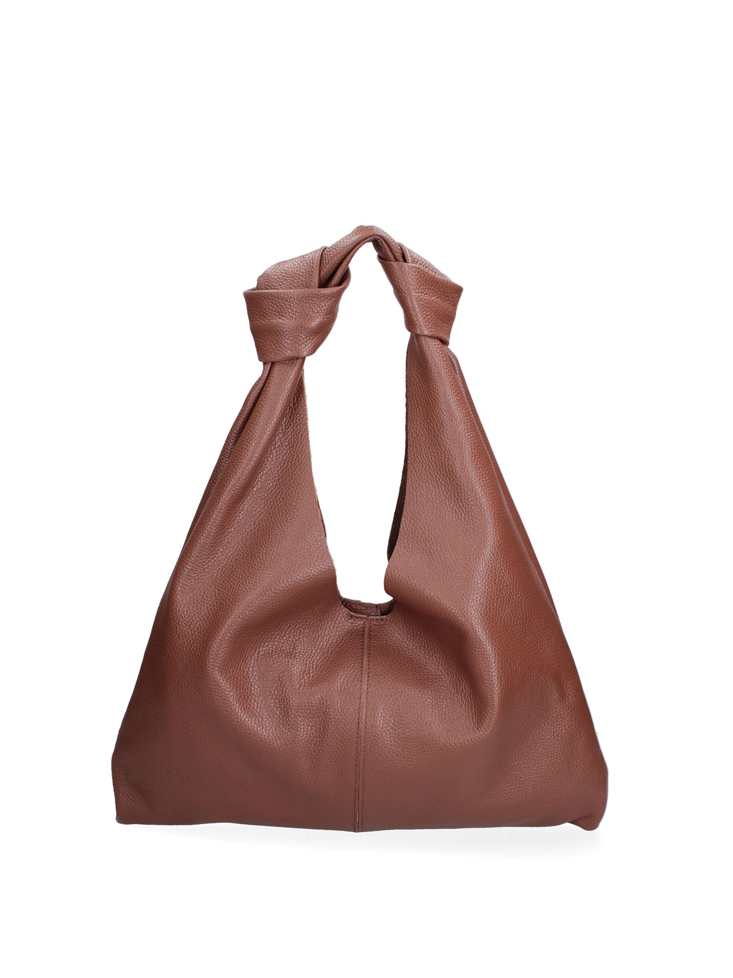 Borsa a spalla da donna 100% vera pelle 07156-D21 MARRONE Viola Castellani