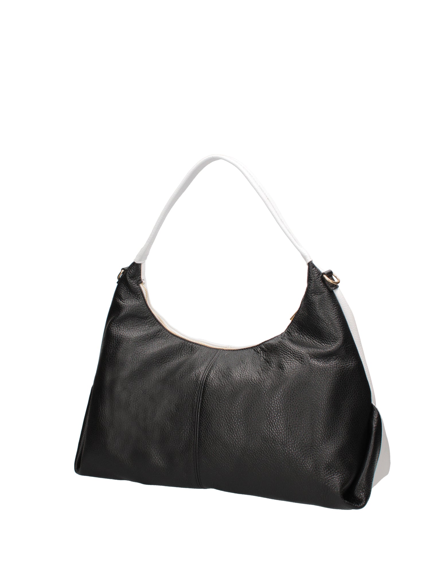 Borsa a spalla da donna Vera pelle 07233-BIANCO+D28 NERO Roberta Rossi
