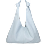 Borsa a spalla da donna 100% vera pelle 07156-D92 CELESTE Viola Castellani