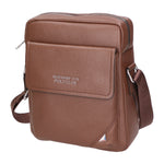 Borsa a tracolla uomo 100% pelle PU PCL3027-LIGHT BROWN Northampton Polo Club