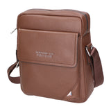 Borsa a tracolla uomo 100% pelle PU PCL3027-LIGHT BROWN Northampton Polo Club