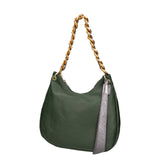 Artemisia Borsa a spalla da donna Vera pelle 05462-S14 VERDE SCURO+L020 FERRO Gave Lux