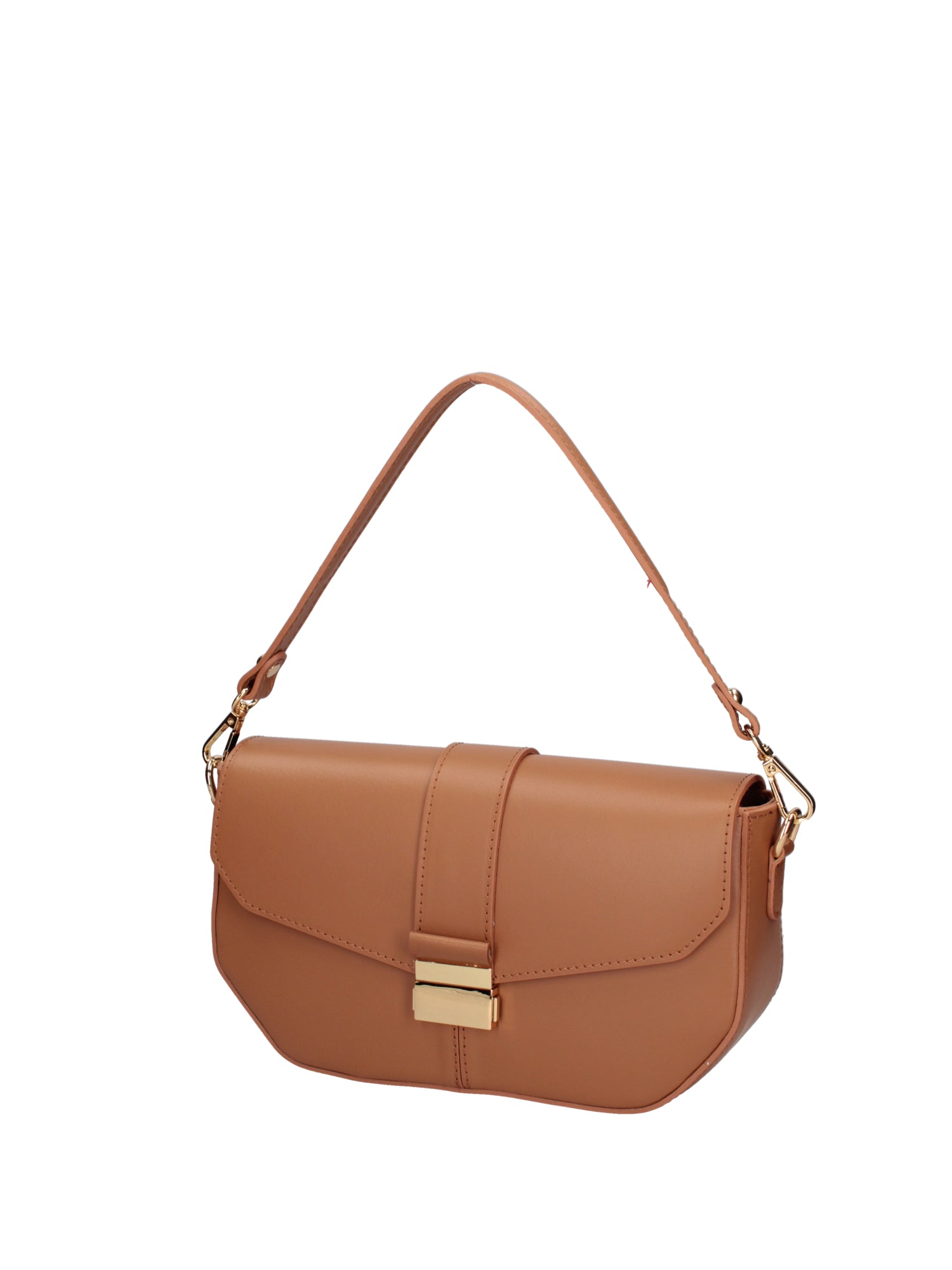 Borsa a spalla da donna Vera pelle 07229-L125 CAMEL Roberta Rossi