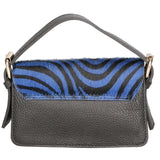 Aleide Borsa a mano da donna Vera pelle 04858-ZEBRA BLU Gave Lux